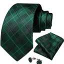 Men Neckties Men's Ties Striped Plaid Wedding Party Necktie Accessories for Business Suits Gift Handkerchief Cufflinks
