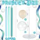 Civaner 52 Pcs Under The Sea Party Decorations 4 Sets Mermaid Table Centerpiece Balloons Stand Kit Mermaid Birthday Centerpieces with Base for Ocean Beach Baby Shower Birthday Party Decor