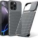 Arae for iPhone 16 Pro Max Case, Metal Case Anti-Fall Heat Dissipation, Anti-Scratch Slim, Aluminum Case for iPhone 16 Pro Max 6.9 inch, Gray