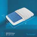 Technogel Deluxe Cooling Gel Pillow - Patented Cooling Technology, Odorless Memory Foam Breathable Ergonomic Support for Side & Back Sleepers with Washable Cover, 4.5" (Medium), Medium Standard 4.5"