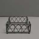 Boston International BID211 Arch Design Cocktail Napkin Holder Caddy, 5.5 x 5.5-Inches, Pewter