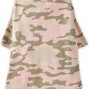Pet Passion Multipack 100% Organic Cotton Dog Short Sleeve T-Shirt Pet Tees for All Breeds, Camo-Pink, Small
