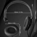 Joso Wired One Ear Headset with Mic, Single Ear Headset for PS5/PS4/Xbox/Switch/PC/iPad/Mac/Tablet with 3.5mm to Type C & USB-A Adapter - Office Business, Remote Work, Coach, Gaming, Chat Headphone