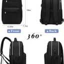 School Backpack for Teen Girls - Cute College Backpacks Student Bookbag Travel Back Pack for Women with USB Charger 17 inch Laptop Bags Anti-theft Casual Daypack (Black)