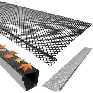 144FT Lock-in Gutter Guard, 6 Inch, Fits 4/5/6 Inch K Style Steel Snap-in Leaf Gutter Guards Micro Mesh Gutter Screens Rain Gutter, for Leaf Filter (48pcs)
