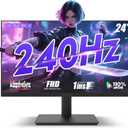 Viewedge 24 Inch Gaming Monitor with 240Hz, VA 1ms, FHD 1080p and HDR 10 PC Computer Monitor with 110% sRGB, Bluelight Filter, 2 HDMI & 1 DP Port, Support Adaptive Sync and Wall Mounted