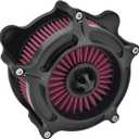 Air Cleaner Filter Aluminum Fit for Harley Touring Road King Street Glide Softail Sportster Dyna (Black Housing Red Element, B For Touring 00-07,Softail 00-15,Dyna 00-17)