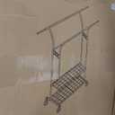 Raybee 74" W Heavy Duty Clothes Rack, Double Rods Clothing Rack Load 630 LBS, Rolling Clothes Racks for Hanging Clothes 400+, Garment Rack for Bedroom, Laundry Room, Retail Store