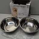 AVERYDAY 48oz Stainless Steel Dog Bowls Set, 2 Pack for Replacement Dogs Bowl Stand, 6 Cups Metal Dog Bowls, 8 Inch Medium Large Dogs Water Bowl for Raised Feeder with Opening 7.24-7.48"