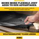 Husky Liners Weatherbeater Floor Mats | Fits 2022-2026 Nissan Frontier, Crew & King CAB ONLY | Front Row, 2-pc Black - 13521