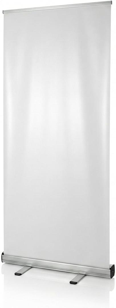Retractable Banner Stand 33x81 inches - Heavy Duty Aluminum Roll Up Display Base, Pull Up Poster Holder Hardware ONLY (No Graphic) with Travel Bag for Trade Show & Event Signage