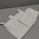 jinchan Linen Tier Curtains 24 Inch Farmhouse Tab Top Cafe Curtains Small Window Drapes Flax Country Rustic Light Filtering for Bathroom Laundry Room RV 2 Panels White