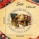America 250 Car Decals, 2 PCS 1776-2026 USA 250th Anniversary Stickers, Patriotic Eagle Decal with Liberty Bell & Statue of Liberty, Window Bumper Sticker for Car Truck SUV Laptop