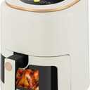 7QT Household Air Fryers,6-in-1 stainless steel air fryer,95% Less Oil Air Fry, Broil, Bake,Dishwasher be Applicable (White)