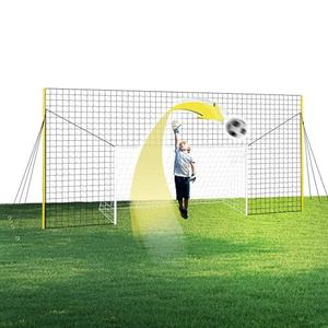 Open Goaaal All-in-One Junior Size Soccer Net & Backstop Rebounder for Backyard
