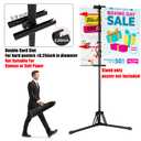 GSOW Poster Stand for Display, 80'' Adjustable Sign Stand Tripod, Retractable Poster Board Stand Double-Sided Banner Stand, Foldable Floor Standing Sign Holder Signage Stand with Portable Bag, Black