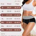 High Waisted Underwear Womens Cotton Soft Breathable Briefs Ladies Panties Multipack (Regular & Plus Size) (Large)