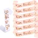 Bride to Be Sash, Bachelorette Party Supplies Engagement Party Favors, Bridal Shower Sashes Bachelor Decorations Just Married Gift Engaged Decor Accessories,Rose Gold