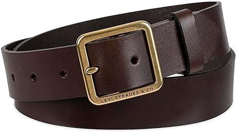 Levi's womens Casual Leather Belt With Square Buckle – Stylish Jeans & Dress Belt (Regular & Plus Sizes), M