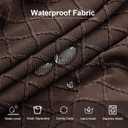 Genina Waterproof Chair Covers for Dining Room Dining Chair Covers Kitchen Parsons Chair Covers (Chocolate, 6 PCS)