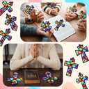 24 Sets Religious Cross Crafts Religious Tissue Paper Christian Crafts Kit DIY Christian Art Kit Resurrection Church Ornaments Jesus Sunday School Gifts