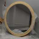 ULIKE Rattan Wicker Mirror for Bathroom, 30 Inch Boho Woven Decorative for Wall, Rustic Farmhouse Vanity Mirror, Round Rattan Mirrors for Living Room Entryway Bathroom Bedroom