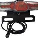 Ebike Tail Light with M7 6 Pin Female Waterproof Connector Rack Mount Super Bright LED Warning Rear Light for Electric Bike Compatible for 36V 48V Night Riding Taillight 59 in Wire