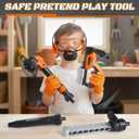 3-in-1 Kids Yard Tools - Kids Weed Wacker Toy, Kids Leaf Blower & Chainsaw, Kids Garden Tools with Safety Equipment, Realistic Lights & Sounds, Pretend Play Outdoor & Indoor Toys