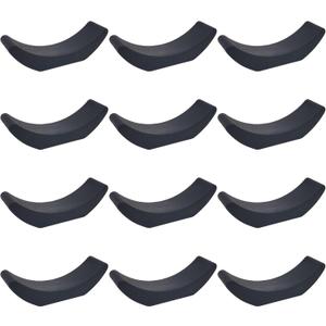 12 Pack Dumbbell Saddles, Heavy Duty Anti-Roll Dumbbell Cradles for Rack or Floor, Non-Slip Plastic Dumbbell Holder for Round & Hex Weights, Home Gym Weight Storage Accessories Replacement