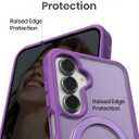 for Samsung Galaxy A16 / A17 / A26 Magnetic Phone Case with Kickstand, Compatible with Mag-Safe, Slim Shockproof Translucent Matte Mag-Stand Cover, Built in Kick Stand, Purple