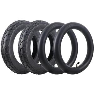 2 Set 12 1/2 x 2 1/4 Replacement Tire and Inner Tube, 12.5 x 2.25 Tire Tubes Compatible with Most Kid Bike Tube Pocket Bikes, Electric Scooters, Mini Bikes, Mobility Scooters