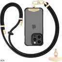 Designer Cell Phone Wrist Strap, Anti-Lost Lanyard Wristlet Charm for iPhone 17 Pro Max&Most Cellphones, Leather Bracelet