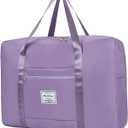 Purple Travel Duffel Bag, Spirit/Frontier Personal Item, 17x13x6 Inches, Water-Resistant, Durable