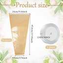 NEUROVYRAL 50 Pcs Flower Bouquet Sleeves Bouquet Wrapping Paper with 1 Ribbon Florist Wrap Supplies Kraft Paper Floral Packing Flower Bags for Wedding Mother's Day Graduation Gift