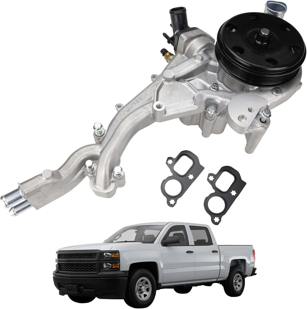 12685257 Water Pump for Chevy Chevrolet Silverado 1500 Tahoe Suburban GMC Sierra 1500 Sierra Yukon Cadillac Escalade 2014 2015 2016 2017 2018 2019 2020 14 15 16 17 18 19 20 4.3 5.3 6.2 12668985