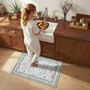 GarveeHome 4x6 Washable Rug Living Room Vintage Bedroom Sage Green Rug