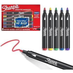 Sharpie Creative Markers, 4 Count with Crayola Take Note Erasable Highlighters (5ct)