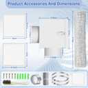 Dryer Duct Lint Trap, Metal Indoor Dryer Vent Kit- Airtight Filter Box with 4" 5FT Flexible Dryer Vent Duct Hose, Clamps & Brush for Laundry Room Exhaust Vent