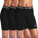 G Gradual Women's Spandex Compression Volleyball Shorts 3" /7" Workout Pro Shorts for Women (Medium)
