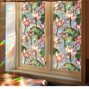 Floral Stained Glass Window Film，Stained Glass Window Film，Faux Stained Glass Window Film，Window Privacy Film Stained Glass， Vintage Stained Glass Window Film (Section I) MLH-44200
