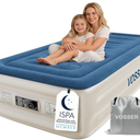 VOSSER Twin Air Mattress with Built-in Pump,Fast & Easy Inflation/Deflation Inflatable Mattress, Foldable Blow Up Mattress with Storage Bag, Inflatable Bed for Home, Camping & Guests