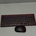 cimetech EasyTyping KF10 Wireless Keyboard and Mouse Combo, [Silent Scissor Switch Keys][Labor-Saving Keys] Ultra Slim Wireless Computer Keyboard and Mouse, Easy Setup for PC/Laptop/Windows - Wine Red