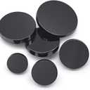 SEMINI 36 Pieces Mixed 6 Sizes Metal Button Alloy Shank Button Round Shaped Sewing Button for Women Men Suit Woolen Coat Shirt Trousers Sewing Crafts (Style002 Gunmetal)