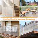 South to East Banister Guard for Baby, 10ft x 3ft Child Safety Net, Balcony Netting for Pets, Stair Railing Cover Baby Proofing, No Drilling, Stairway Mesh Netting Indoor Outdoor for Kids, Pets, Toys