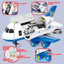 Dwi Dowellin Toddler Toys Car for Boys:Boy Toy Transport Cargo Airplane|Kid Toys 20 in 1 Carrier Vehicle Police Toys for Kids Age 2-4 3-5 4-7 Year Old Boys Girls