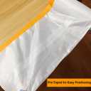 Pre-Taped Masking Film 13ft x 130ft Painters Plastic Sheeting Roll, Clear Plastic Sheeting Cover Plastics Drop Cloths for Painting, Automotive Appliance (2 Rolls, 65ft Per Roll)
