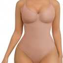 FeelinGirl Shapewear Bodysuit for Women Tummy Control Waist Bodysuit Thong Shapewear Body Shaper Going Out (Medium)