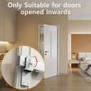 Stainless Steel Door Security Bar 38" (Door Barricade) Anti Door Break in, Security Door Safety Lock Bar from Inside, Fits Doors 33"-36" Wide.