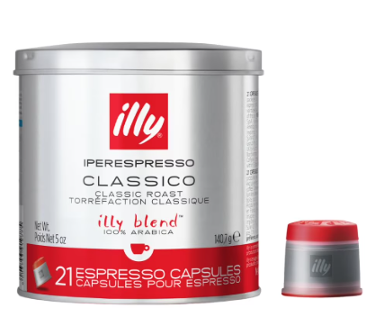 illy Coffee iperEspresso Capsules - Single-Serve Coffee Capsules & Pods - Single Origin Coffee Pods – Classico Medium Roast with Notes of Caramel - For iperEspresso Capsule Machines 21 pcs