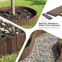 GHWIE Garden Edging Border Garden Fence Wood Fence Border for Yard Patio Path Edging Decorative Landscape Edging Flower Bed Fence,7.87'' H x 48'' L (3)